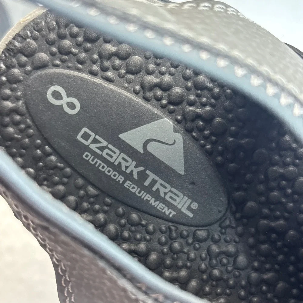 Ozark Trail Hiking Sandals Men 8 Gray Blue Bungee Closed Toe Outdoor Gorpcore‎
